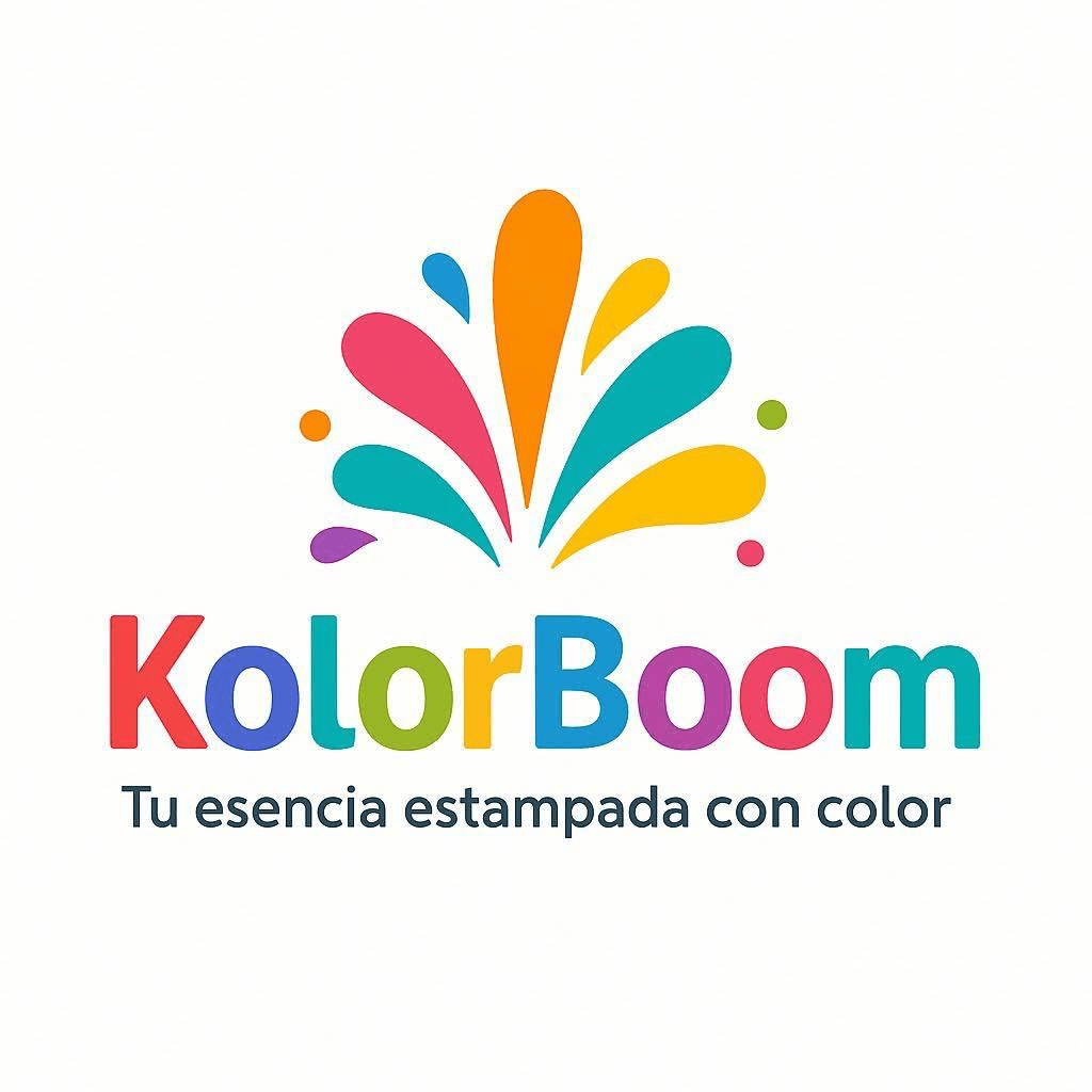 Productos personalizados KolorBoom con playeras, tazas y termos coloridos